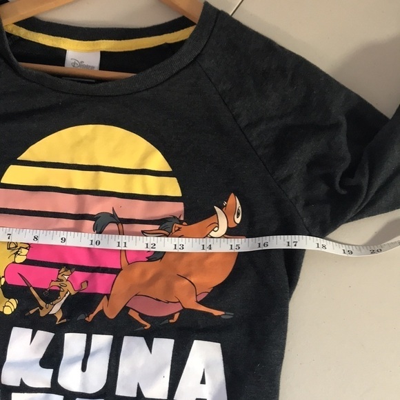 DISNEY Hakuna Matata graphic sweatshirt Timon Pumbaa Simba size Small womens - Picture 7 of 10